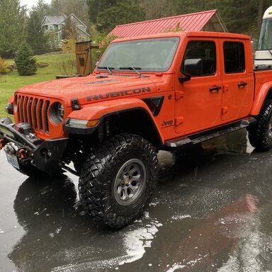 Gladiator front bumper with hooks to flat tow behing a motorhome | Jeep ...