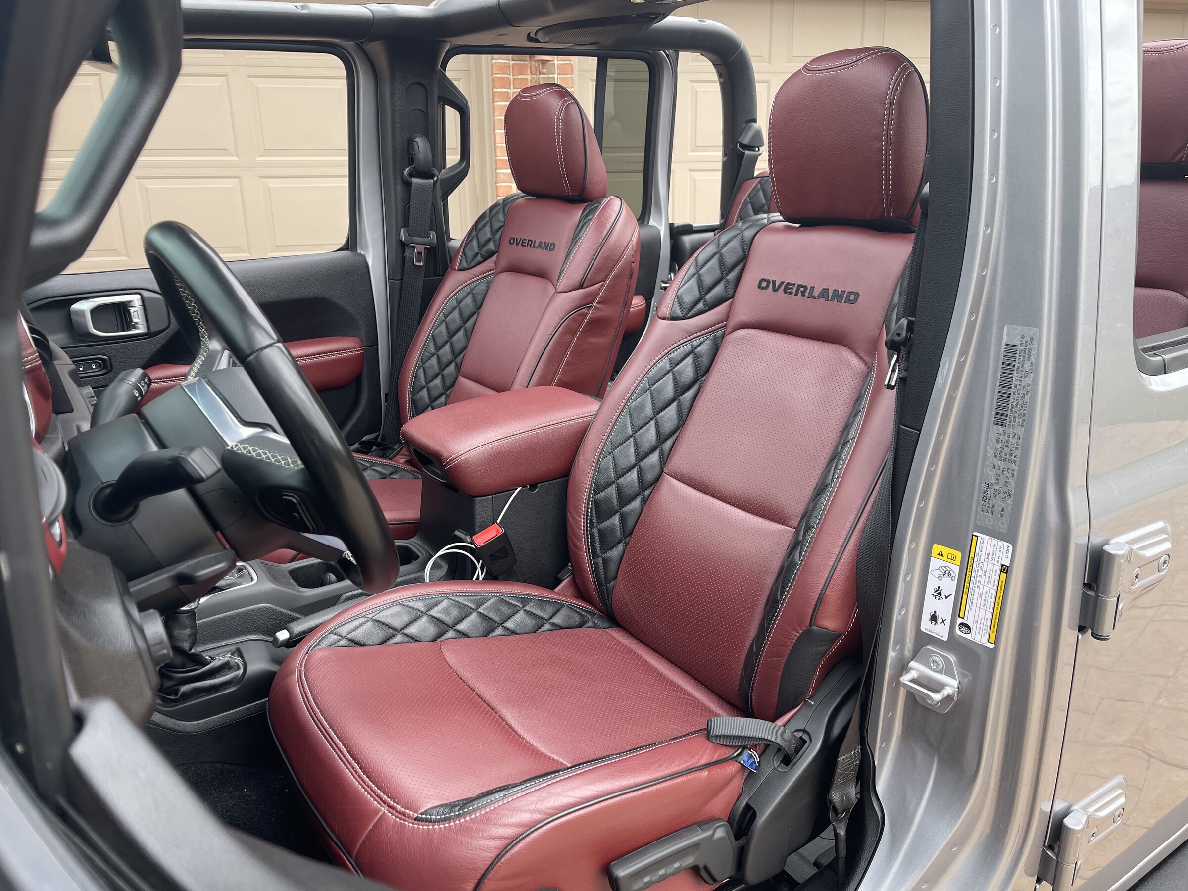 Custom Red Interior W Medium Red Katzkin Seat Covers And Custom Pieces Page 2 Jeep Gladiator