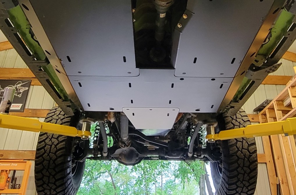 Motobilt Skid Plate System Installed Armored Up Jeep Gladiator Jt